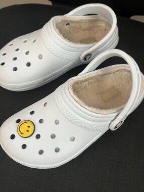 Crocs Unisex Classic Lined Baby Blue Slip On Clogs Shoes M4 W6